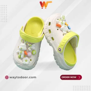 Unisex High Quality Premium Kids Crocs – Stylish & Comfortable Clogs for Kids | Yellow | Imported | #00018380