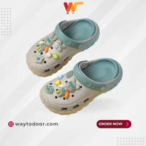 Unisex High Quality Premium Kids Crocs – Stylish & Comfortable Clogs for Kids | Grey | Imported